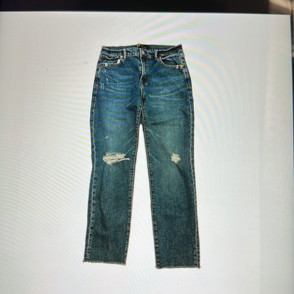 GAP Girlfriend Mid Rise Distressed Jean Size 4/ 27